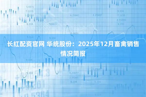 长红配资官网 华统股份：2025年12月畜禽销售情况简报